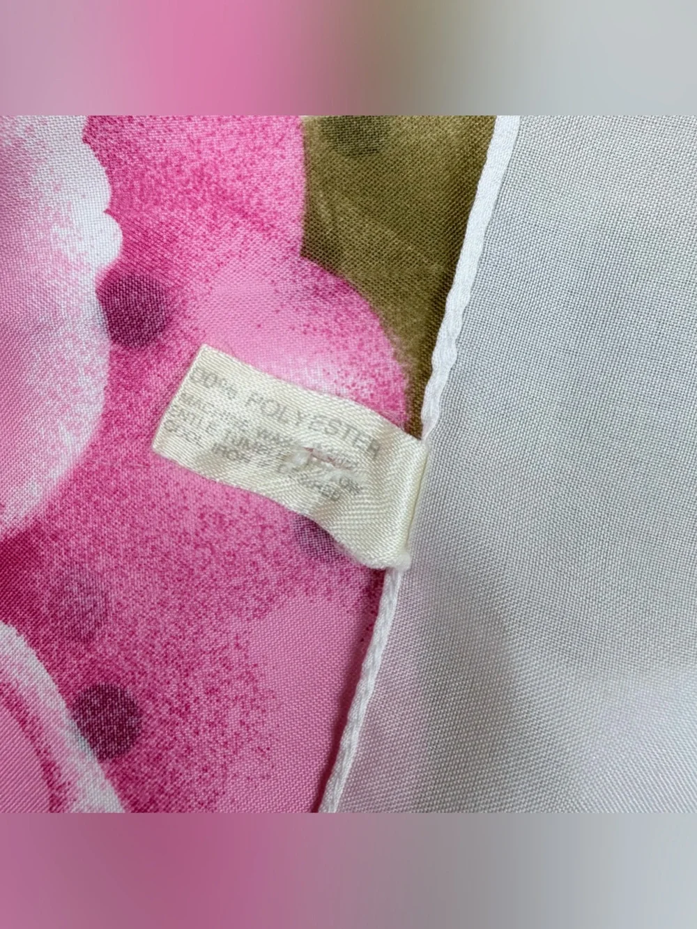 Vintage Glentex Scarf - Elegant Rose Accent, Italy